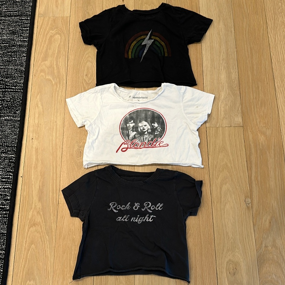 3 Prince Peter cropped girls Large tshirts - selling all together